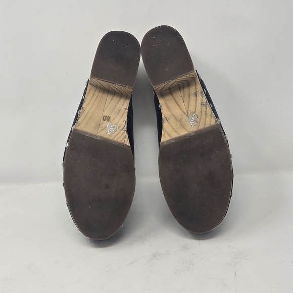 Steve Madden women 8 brooklyn-1 platform clogs mule black leather shoe studded - Picture 11 of 12